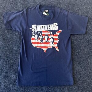 Vintage Statler Brothers Shirt Mens Medium USA Map Band Tee Screen Stars 80s